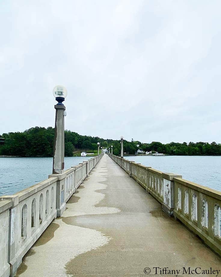 The Belfast Harbor Walk bridge in Maine.