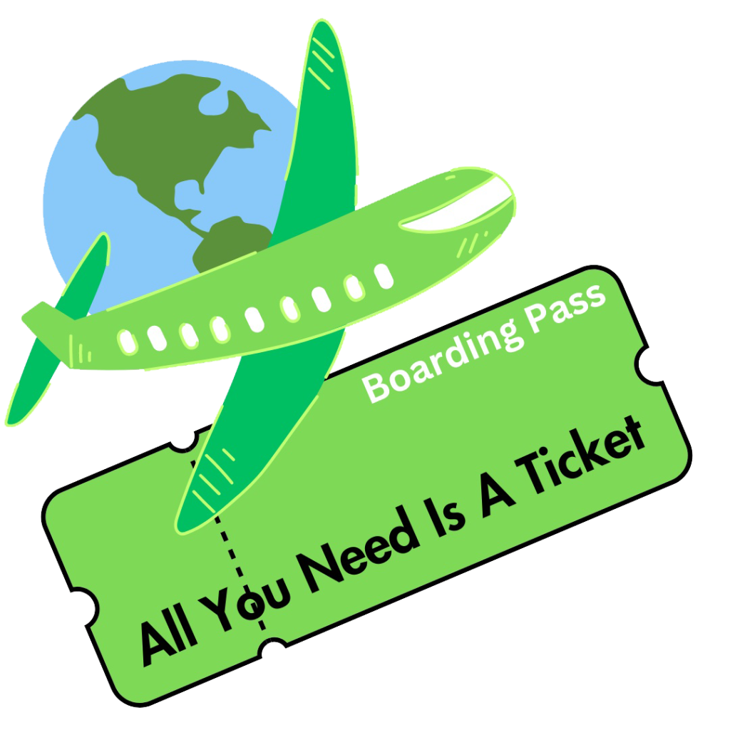 Plane and ticket logo.